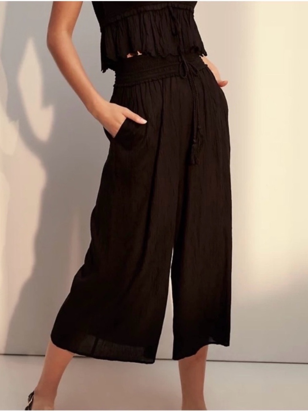 Aritzia Wilfred La Bohème Nanterre Pants BLACK